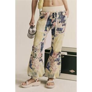 FP Movement Free People Cool Climber Printed Pants Bali Patchwork Jade XS - NWT